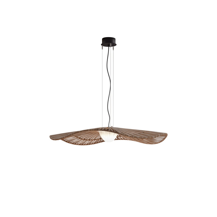 Mediterrània Brown Synthetic Fiber LED Pendant Light