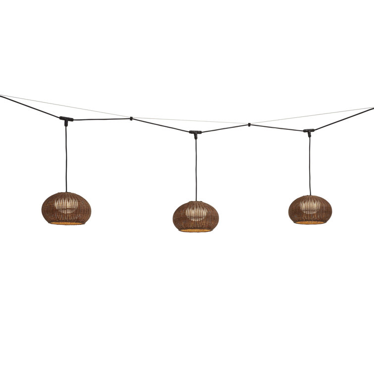 Garota 4-Light Black and White Aluminum LED Pendant