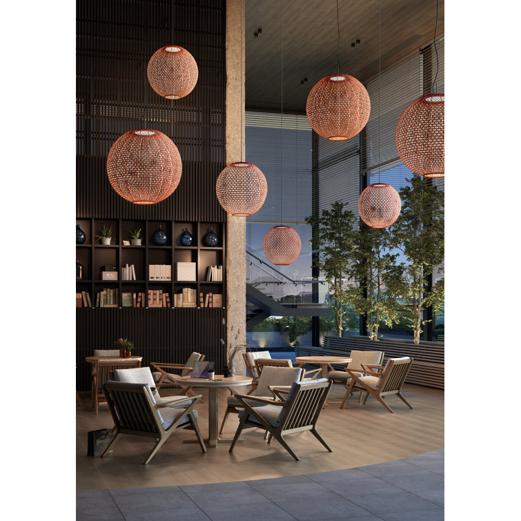 Nans Graphite Brown Globe LED Pendant for Indoor/Outdoor Use