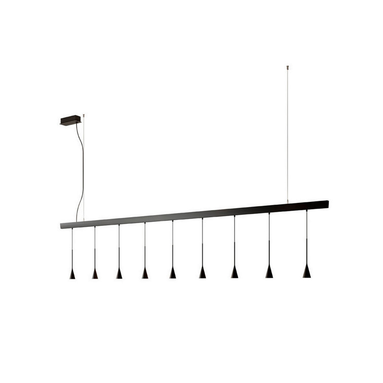 Ebony Black Aluminum LED Island Pendant - Multi Height Skybell
