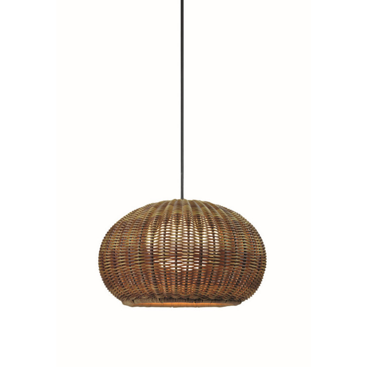 Garota Outdoor Globe LED Pendant in Graphite Brown Aluminum