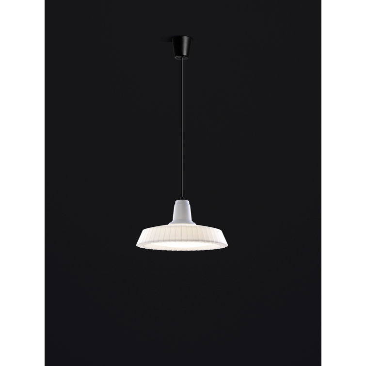 Marietta White Drum LED Pendant Light for Indoor/Outdoor Use