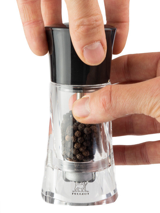 Peugeot Molene Black Acrylic Pepper Mill, 5.5-Inch