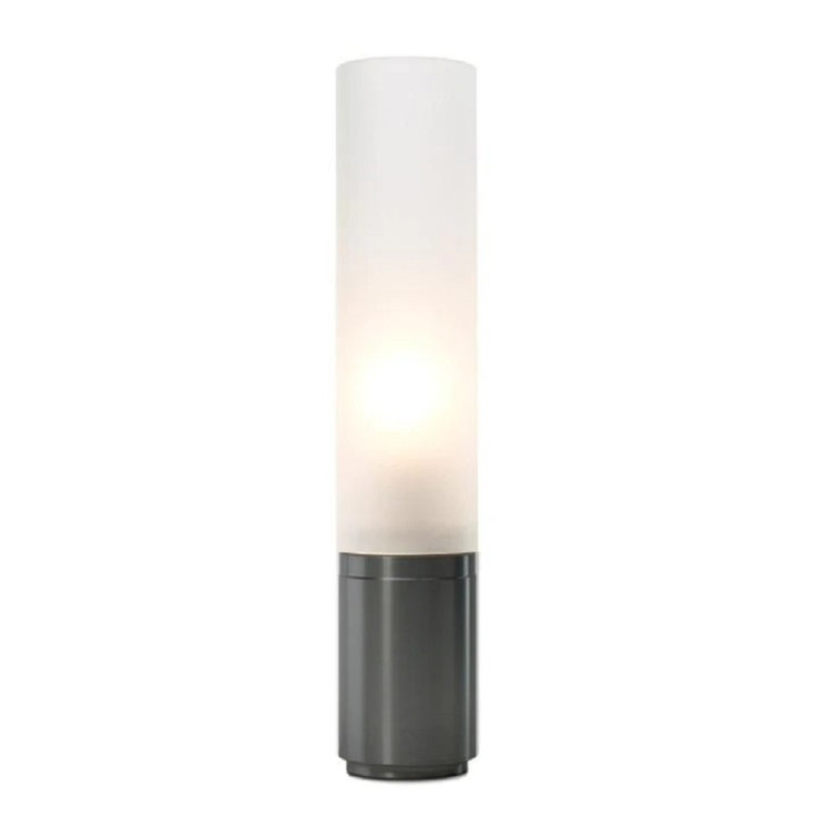 Elise Black Aluminum 12" Table Lamp with Diffuser
