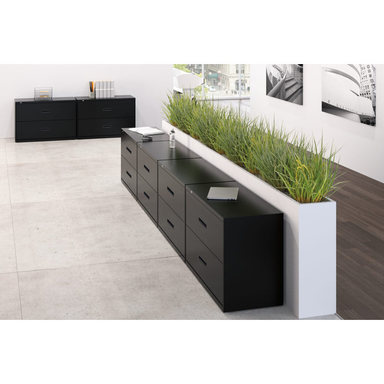 Light Gray 2-Drawer Lockable Lateral Filing Cabinet