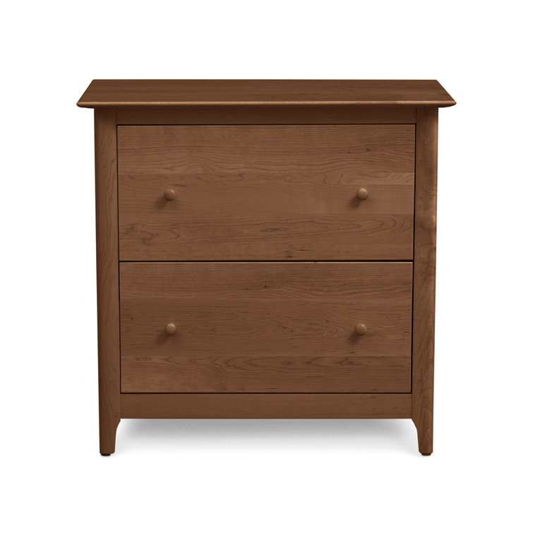 Sarah 32.5'' Wide Saddle Cherry 2-Drawer Solid Wood File Cabinet