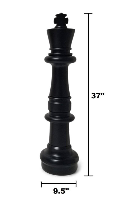 37-Inch Giant Black and White Plastic Chess Set