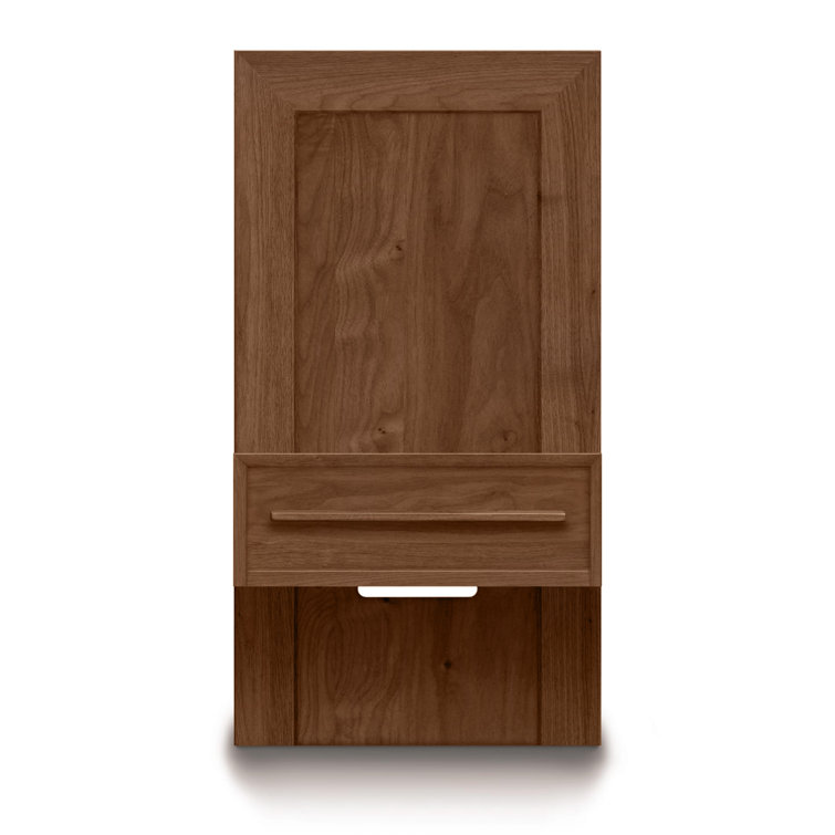 Autumn Cherry Solid Wood 1-Drawer Floating Nightstand