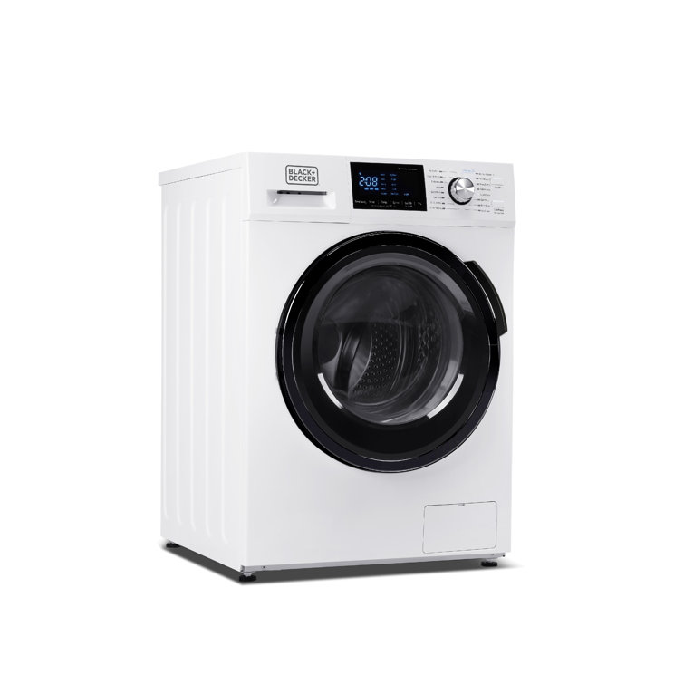White and Black 2.7 Cu. Ft. Smart Electric Washer Dryer Combo
