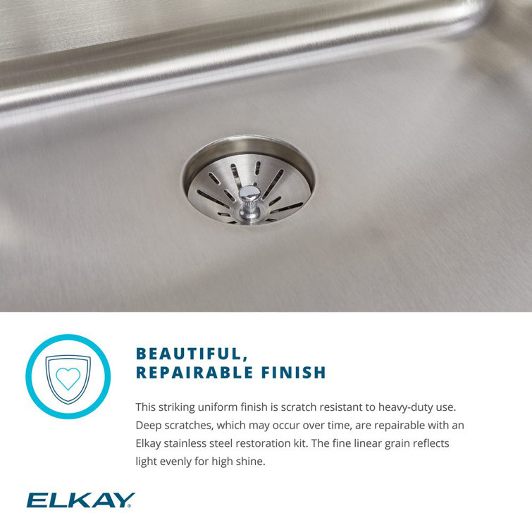 Lustrous Satin Stainless Steel Double Basin Undermount Sink