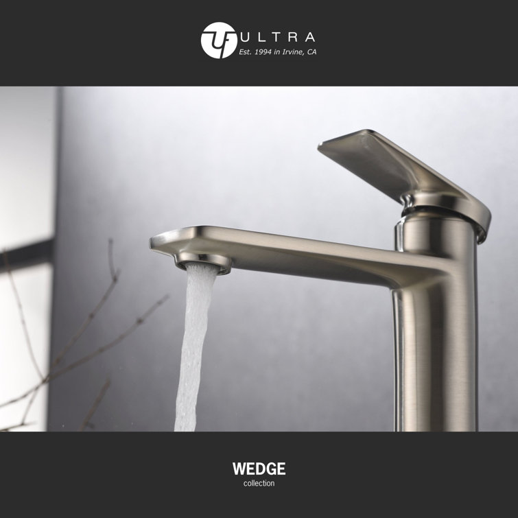 Brushed Nickel Tall Single-Handle Bathroom Faucet