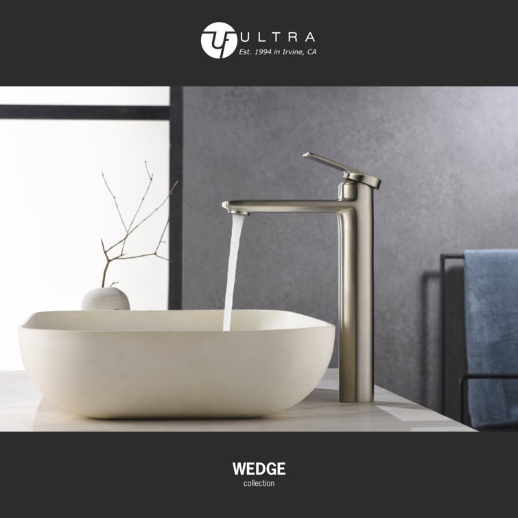 Brushed Nickel Tall Single-Handle Bathroom Faucet
