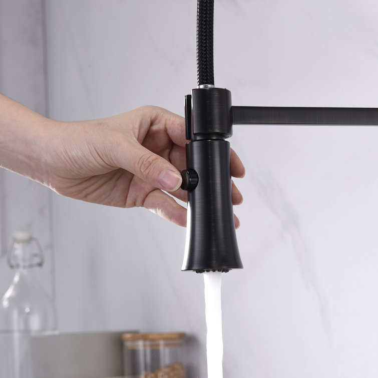 Oil Rubbed Bronze Single-Handle Pull-Down Kitchen Faucet