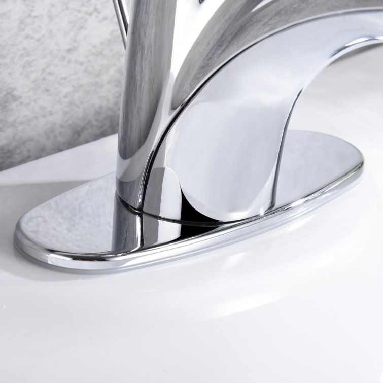 Ultra Chrome Single-Handle Bathroom Sink Faucet with Lever