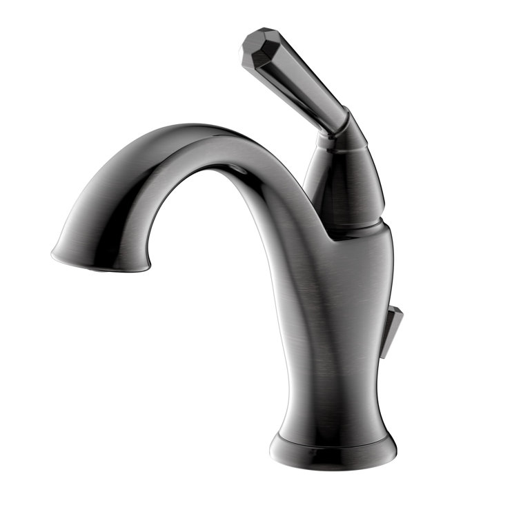 Oil Rubbed Bronze Single-Hole Bathroom Faucet with Drain Assembly