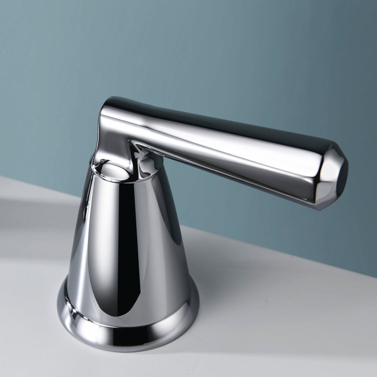 Polished Chrome Double Handle Deck Mounted Roman Tub Faucet