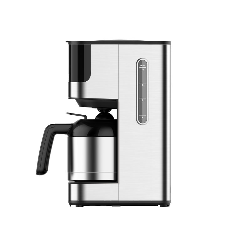 Sleek 8-Cup Stainless Steel Programmable Drip Coffee Maker with Thermal Carafe