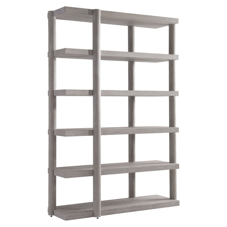 Trianon Contemporary Adjustable Gray Wood Etagere Bookcase