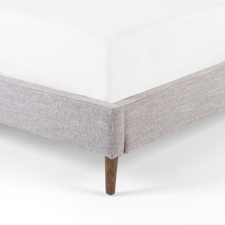 Dover Crescent King-Size Bed with Upholstered Linen Headboard