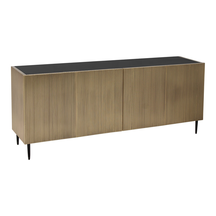 Brogan 72'' Antique Brass Mango Wood Sideboard