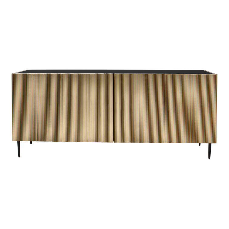 Brogan 72'' Antique Brass Mango Wood Sideboard