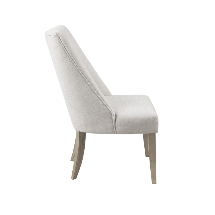 Ivory Upholstered High Back Parsons Dining Chairs Set of 2