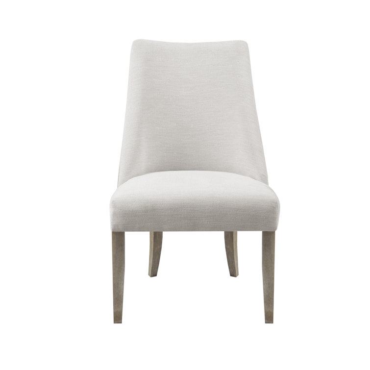 Ivory Upholstered High Back Parsons Dining Chairs Set of 2