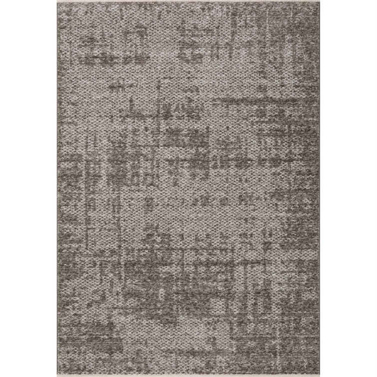 Taupe Dove Rectangular Easy-Care Viscose Area Rug