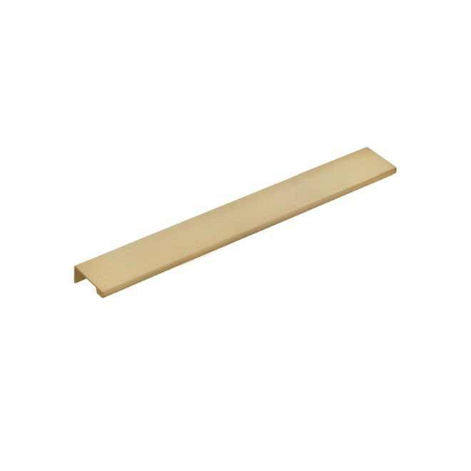 8-Inch Satin Brass Modern Cabinet Edge Pull