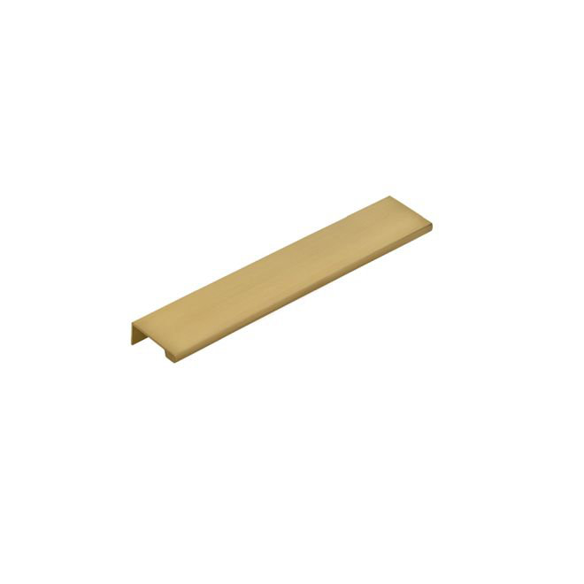 8-Inch Satin Brass Modern Cabinet Edge Pull