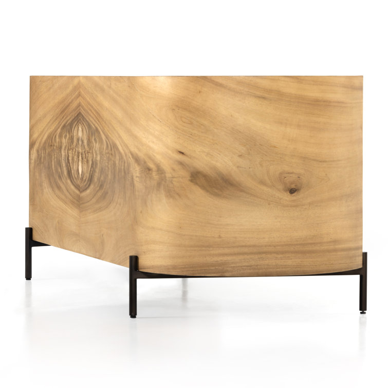 72" Brown Wood Executive Desk with Drawer