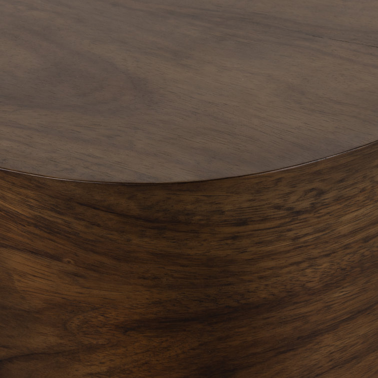 Caramel Wood Executive Desk with Drawer and Shelves