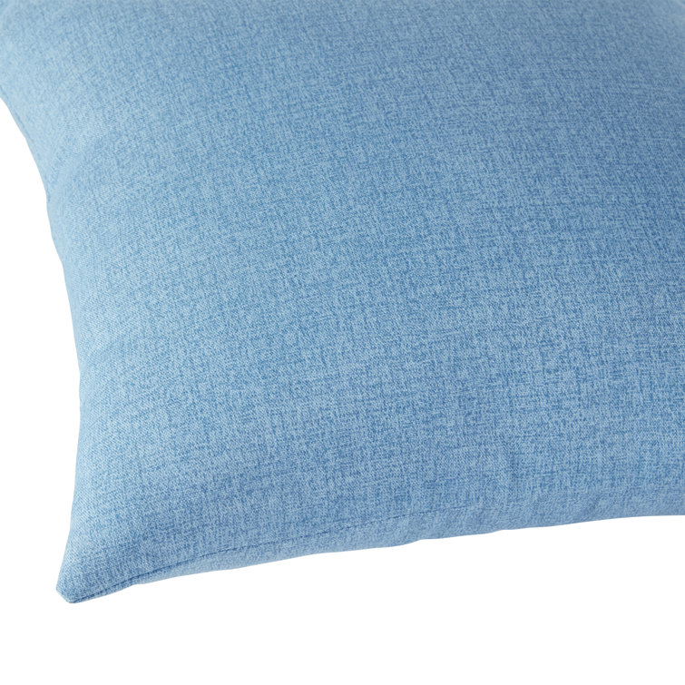 Denim Blue 17" Square Outdoor Throw Pillow Set