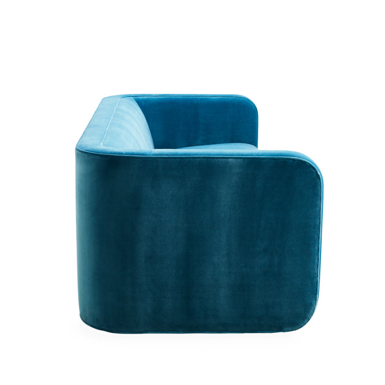 Venice Azure Velvet Tight Back Standard Sofa