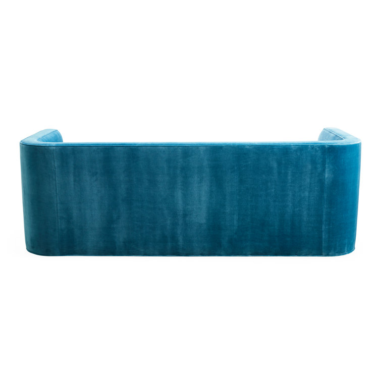 Venice Azure Velvet Tight Back Standard Sofa