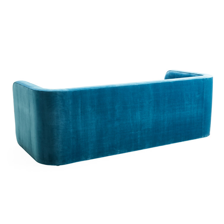 Venice Azure Velvet Tight Back Standard Sofa