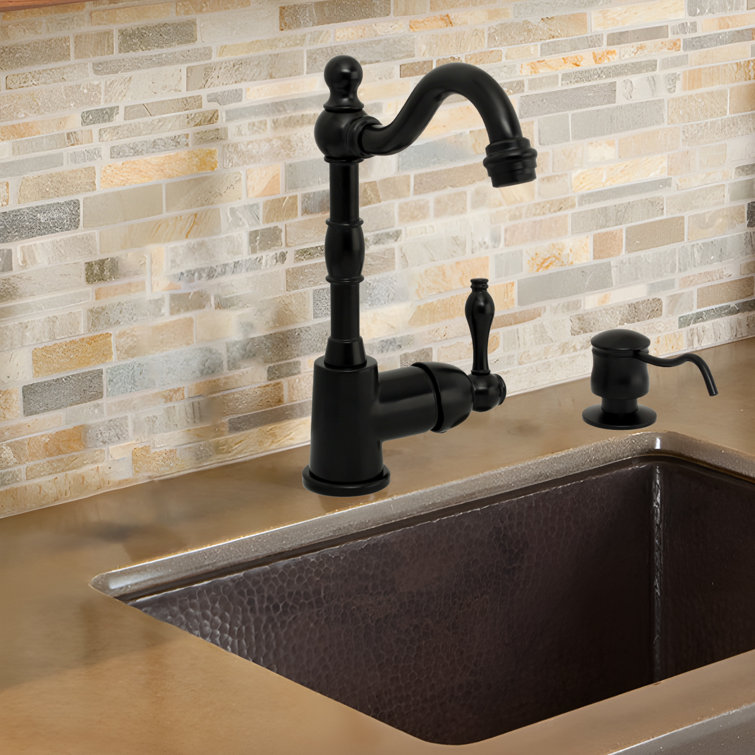 Matte Black Brass Kitchen Sink Soap Dispenser