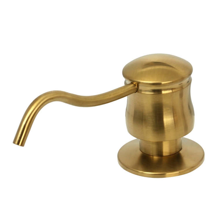 Brushed Gold Brass Kitchen Sink Soap Dispenser