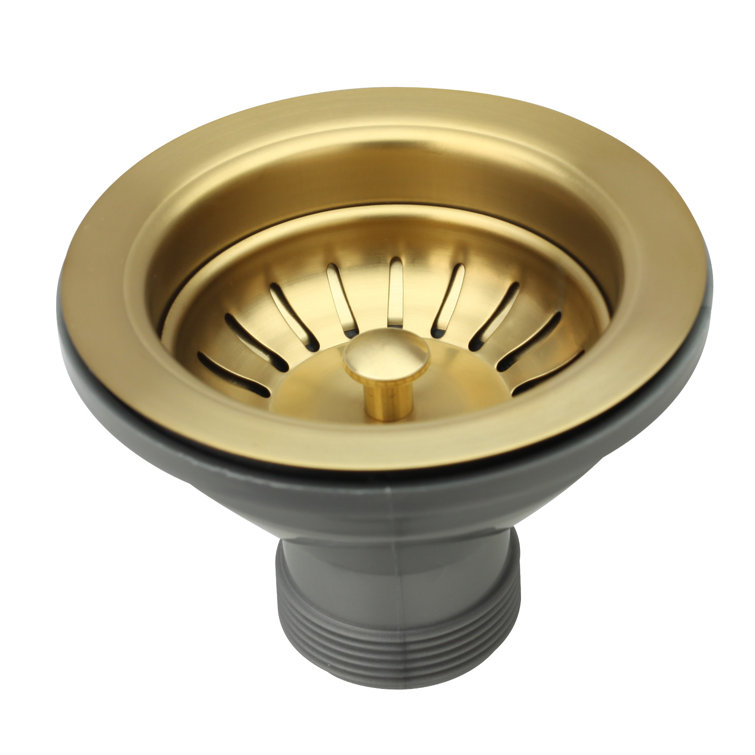 4.4'' Brushed Gold Kitchen Sink Basket Strainer