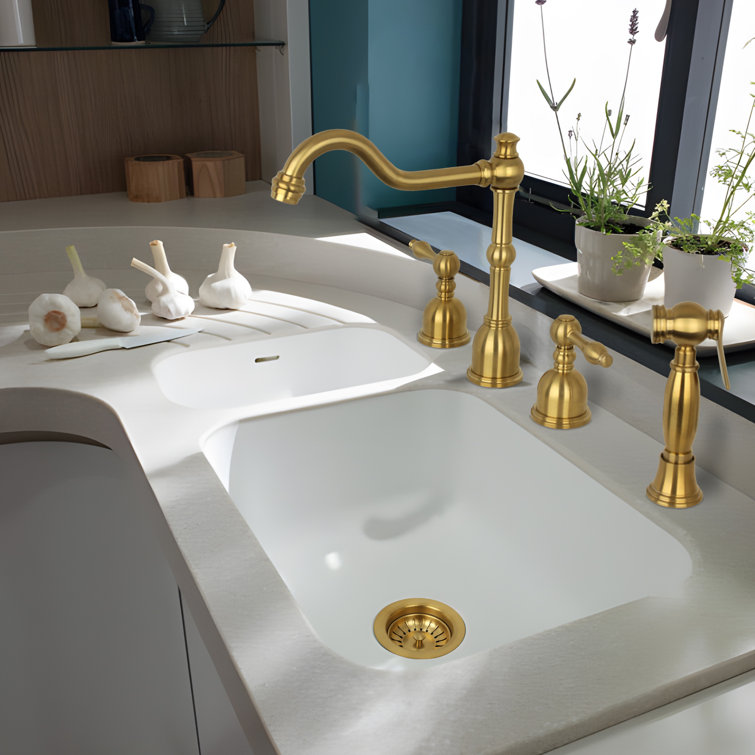 4.4'' Brushed Gold Kitchen Sink Basket Strainer
