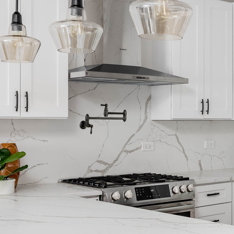 Matte Black Brass Wall-Mounted Pot Filler Faucet