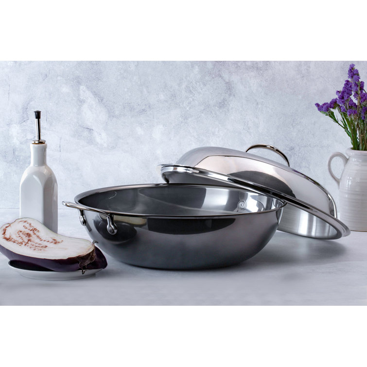 Hestan ProBond 14" Stainless Steel Wok with Lid