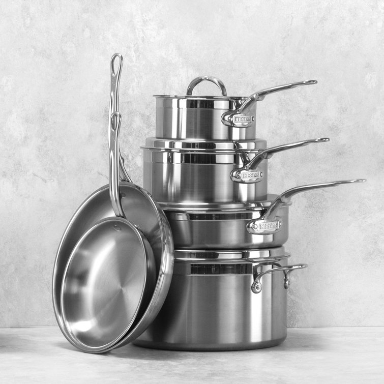 ProBond 10-Piece Stainless Steel Non-Stick Cookware Set