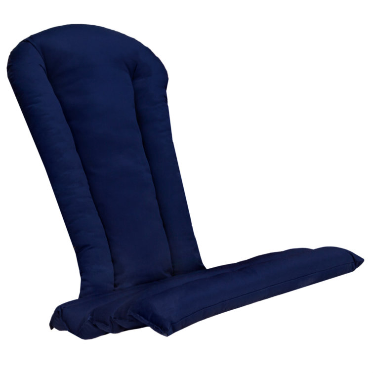 Blue Cotton Canvas Adirondack Chair Cushion with Poly-Fill