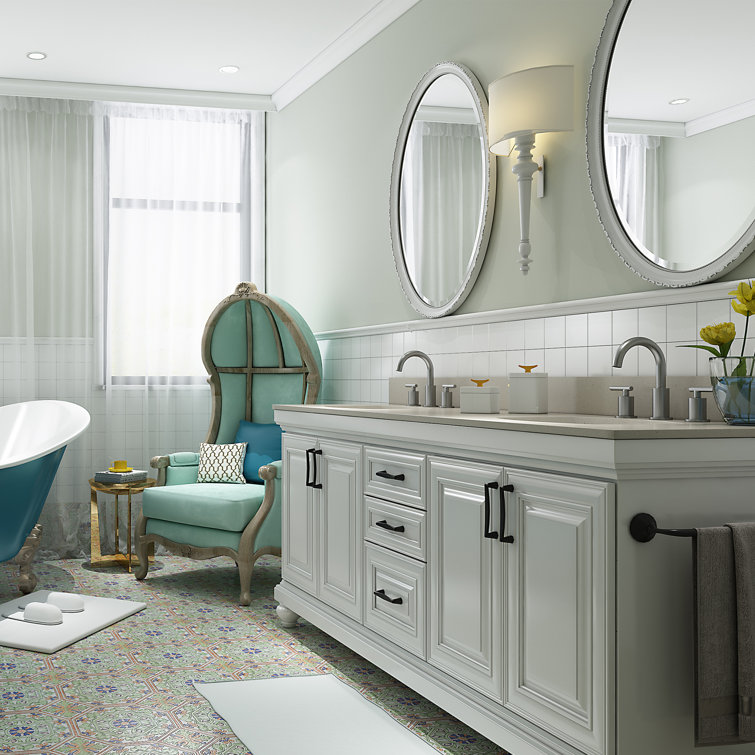 Brushed Nickel Widespread Bathroom Faucet with Drain Assembly
