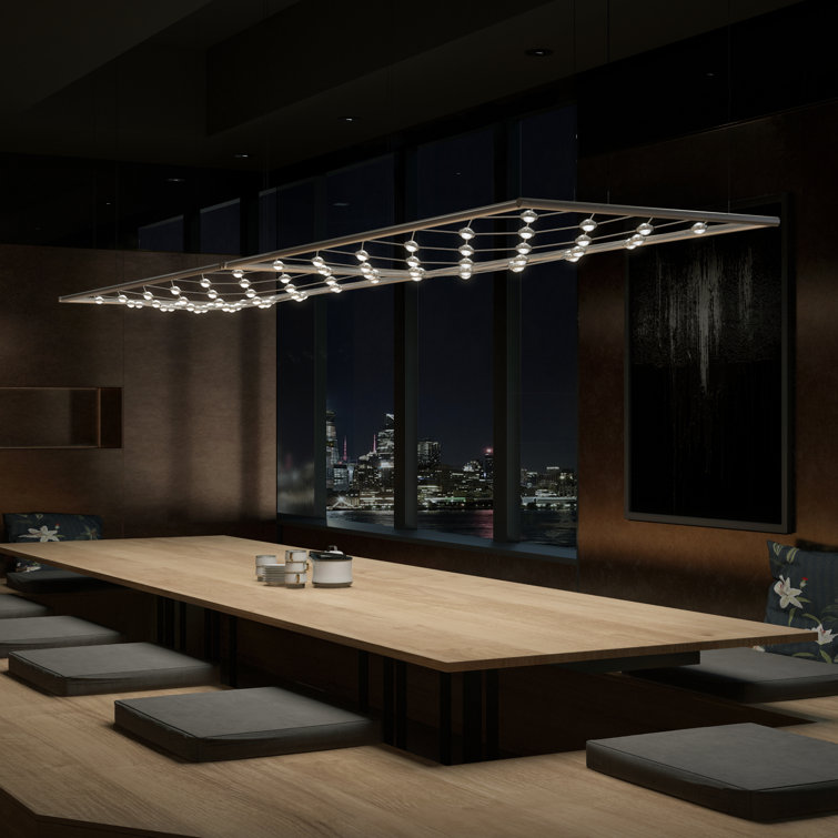 Satin Aluminum 50" LED Indoor/Outdoor Pendant Light