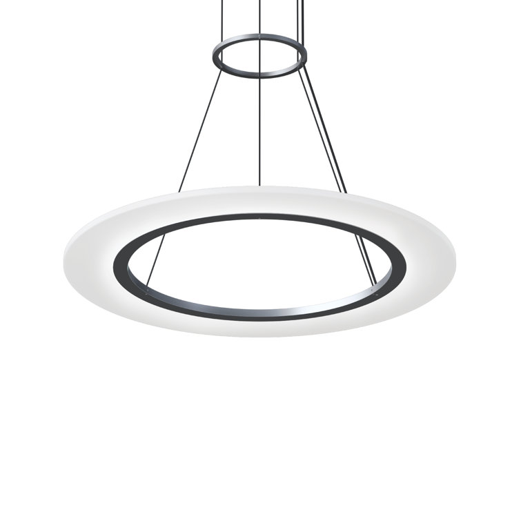 Bright Satin Aluminum 24" LED Indoor/Outdoor Pendant Light