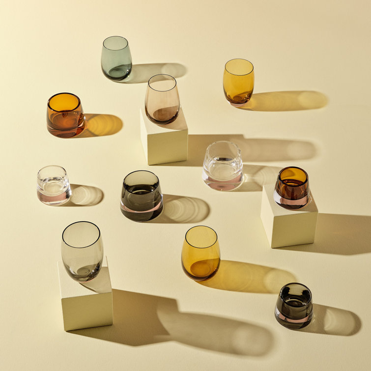 Caramel 15 oz. Lead-Free Crystal Drinking Glass