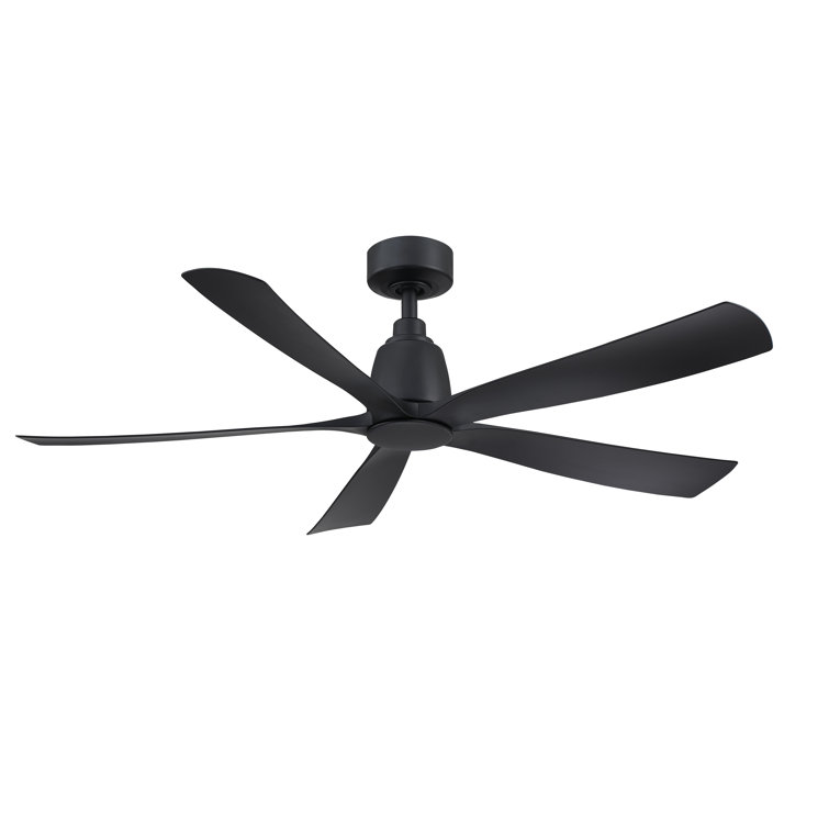 Black 52-Inch Composite Smart Ceiling Fan with Remote