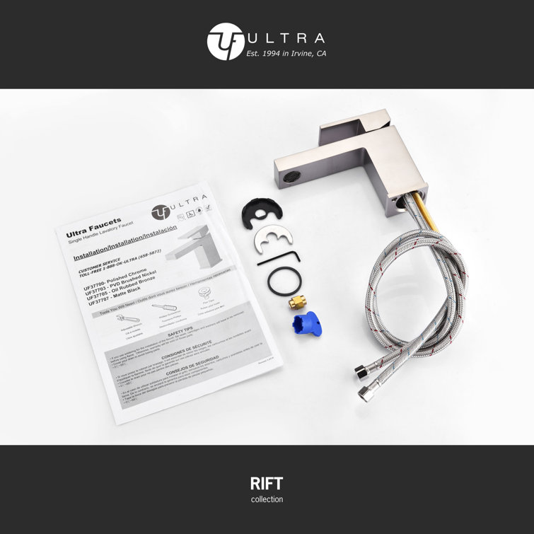 Brushed Nickel Modern Single-Hole Bathroom Faucet
